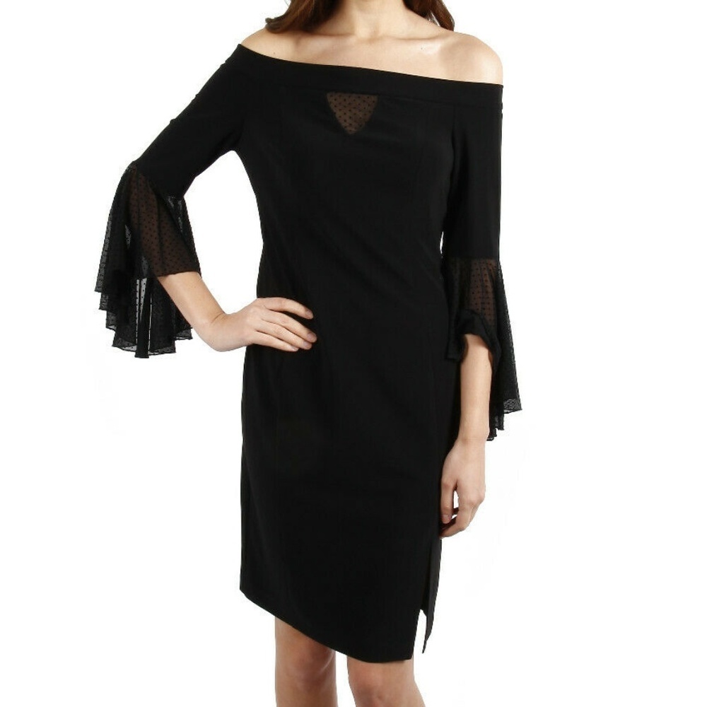 Nwt Joseph Ribkoff Black Off Shoulder Size 10
